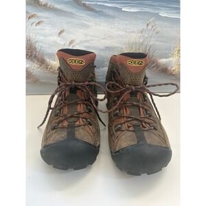 Keen Targhee II Mid Waterproof Hiking Boots Brown Rust Mens 9